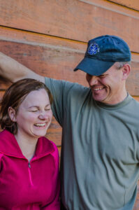 Couple-Laughing-Eagle-Rock-Camp